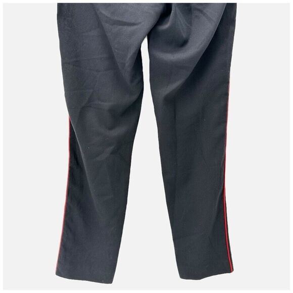 Maje Tuxedo Stripe Dress Pants Navy Wool US 4 FR 36 Preppy City Career Paris - Picture 5 of 12